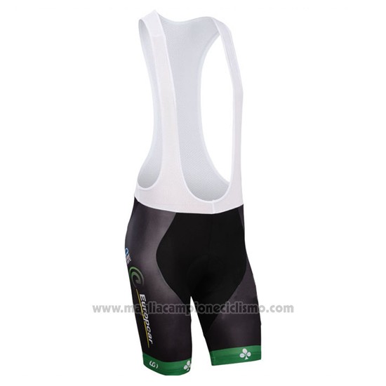 2014 Abbigliamento Ciclismo Europcar Verde Manica Corta e Salopette